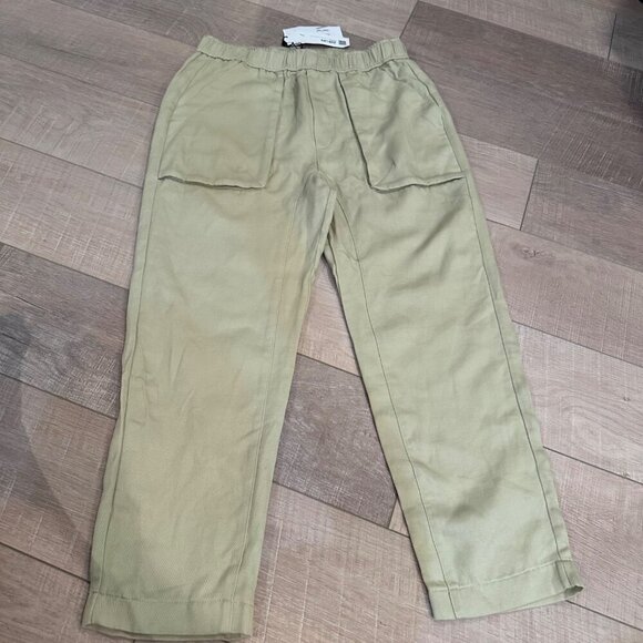 ZARA WOMENS SMALL GREEN PULL ON PANTS NEW - Picture 3 of 11
